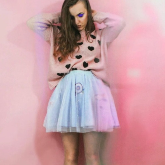 Rose Corps Dresses & Skirts - Whimsical Tulle Mini Skirt Embroidered Beaded Sequins Size S Fairycore Ballet